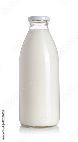 Milk bottle. Isolated on white background