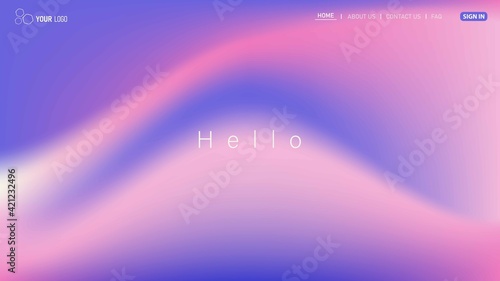 Minimalist landing page background. Website UI design background. Eps 10 vector