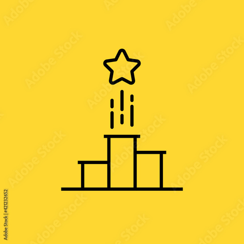 thin line winner podium like challenge