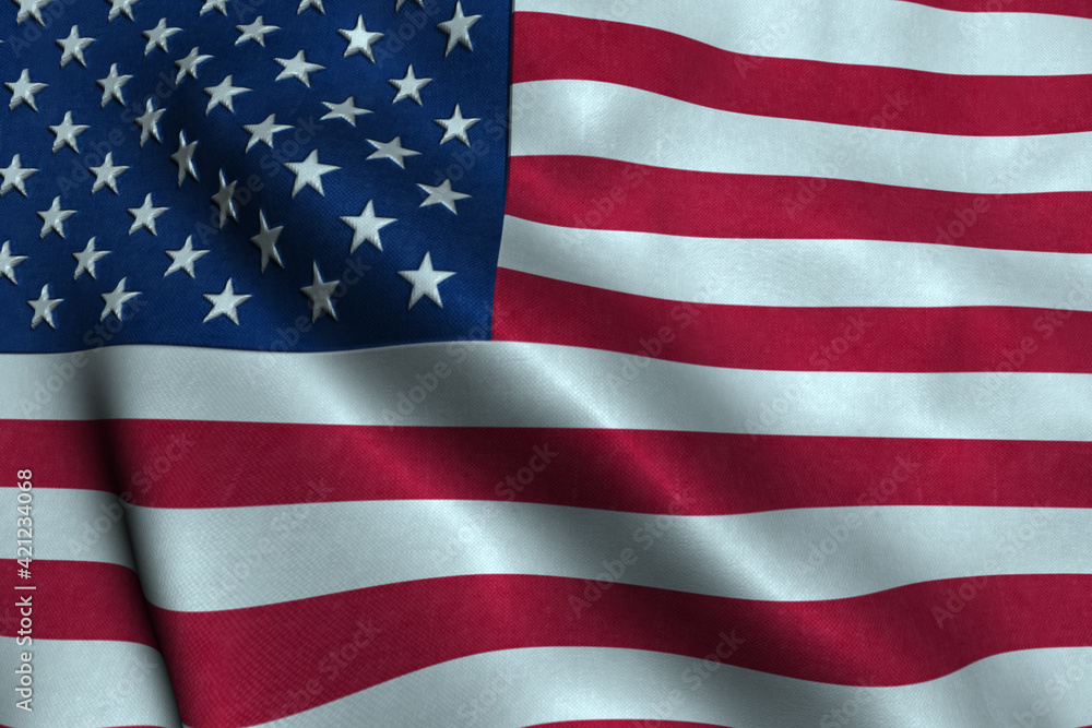 United States National Flag is waving United States National Flag is waving