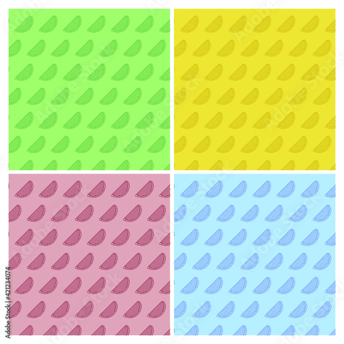 Vector illustration of Nowruz attributes. Nowruz holiday pattern background for graphic design
