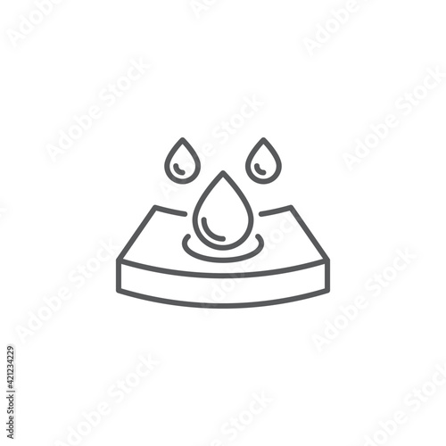 Absorption icon. Outline absorption vector icon for web design isolated on white background