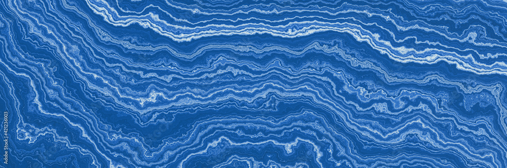 Abstract blue marbled texture background.