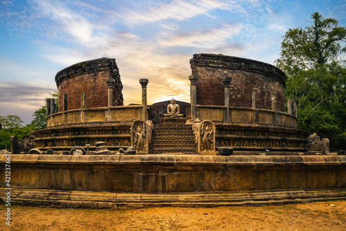 Sacred Quadrangle at Polonnaruwa Ancient city, unesco world heritage site in Sri Lanka