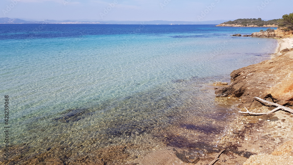 Obraz premium Beach in Porquerolles, French Riviera