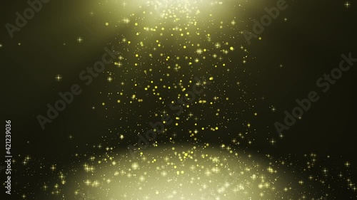 キラキラ　上から降る光　暗闇　パーティクル　背景