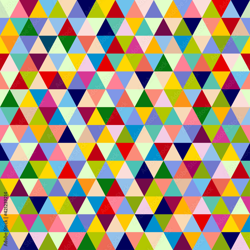 Abstract geometric colorful mosaic seamless pattern from triangles. Vector illustration. Abstract geometric colorful mosaic seamless pattern from triangles. Vector illustration.