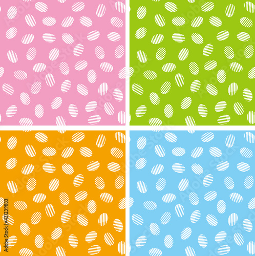 Geometric pattern images. Seamless pattern. 4-piece set. 