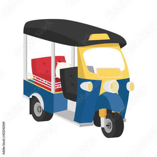 Thailand Tuk Tuk Tri motor Car vector