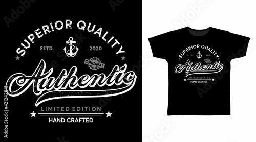Athletic superior typography vector illustration t-shirt design for print.