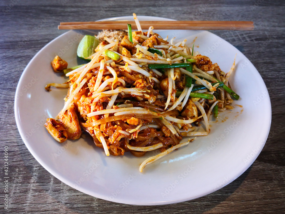 Authentic Pad Thai Tofu in Thailand, Thai Food Authentic Pad Thai Tofu in Thailand, Thai Food
