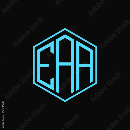 EAA polygon letter icon design on BLACK background.Creative letter
EAA-E A A logo design. EAA initials Polygon Logo design.
