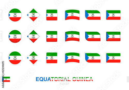 Equatorial Guinea flag set, simple flags of Equatorial Guinea with three different effects. Free Download Equatorial Guinea flag set, simple flags of Equatorial Guinea with three different effects. - GFXLoad