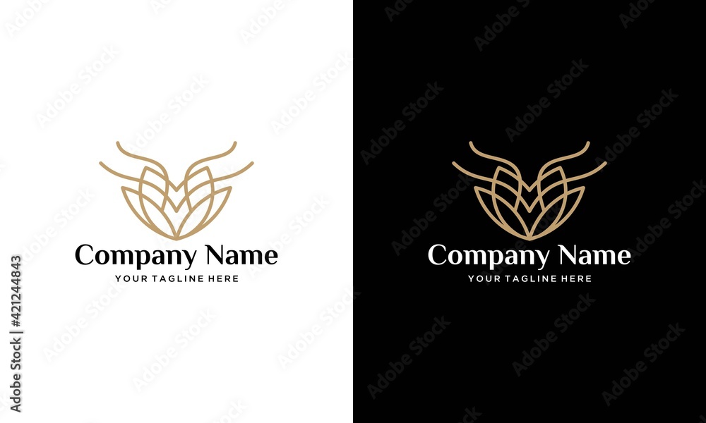 lotus leaf vector concept design logo template