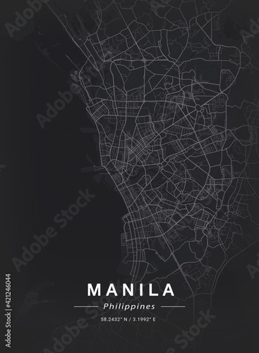 Map of Manila, Philippines photo