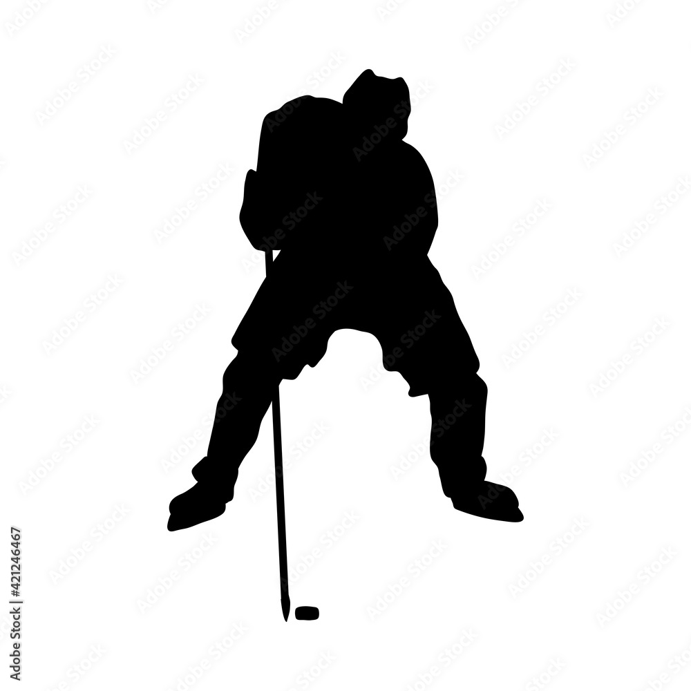 Fototapeta premium Hockey Player Silhouette