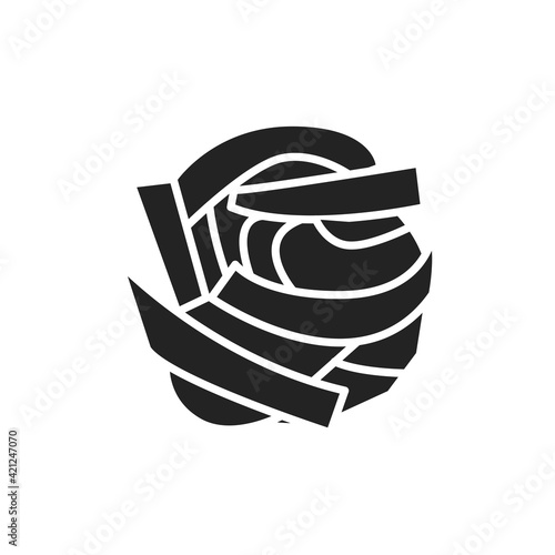 Original italian pasta Pappardelle color line icon. Isolated vector element.
