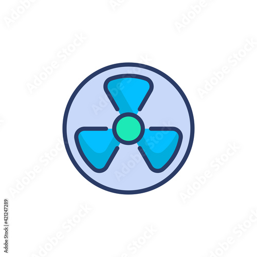 Radioactivity icon in vector. Logotype