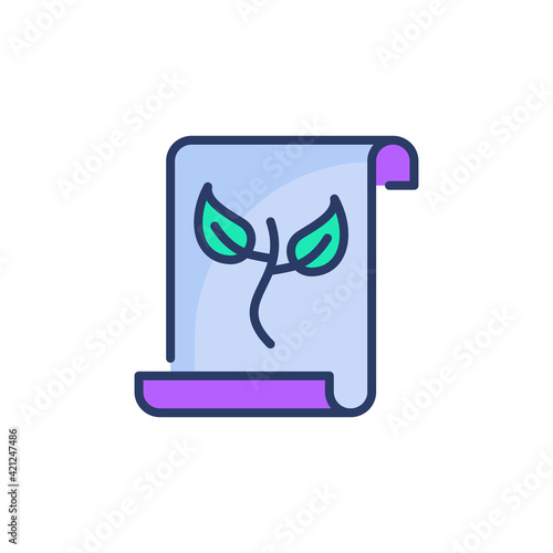 Paper Recycling icon in vector. Logotype