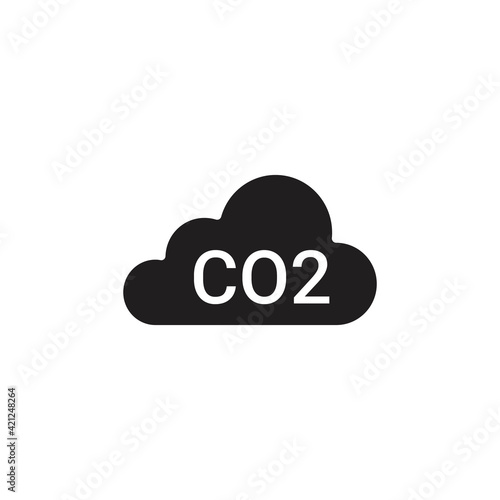 CO2 icon in vector. Logotype