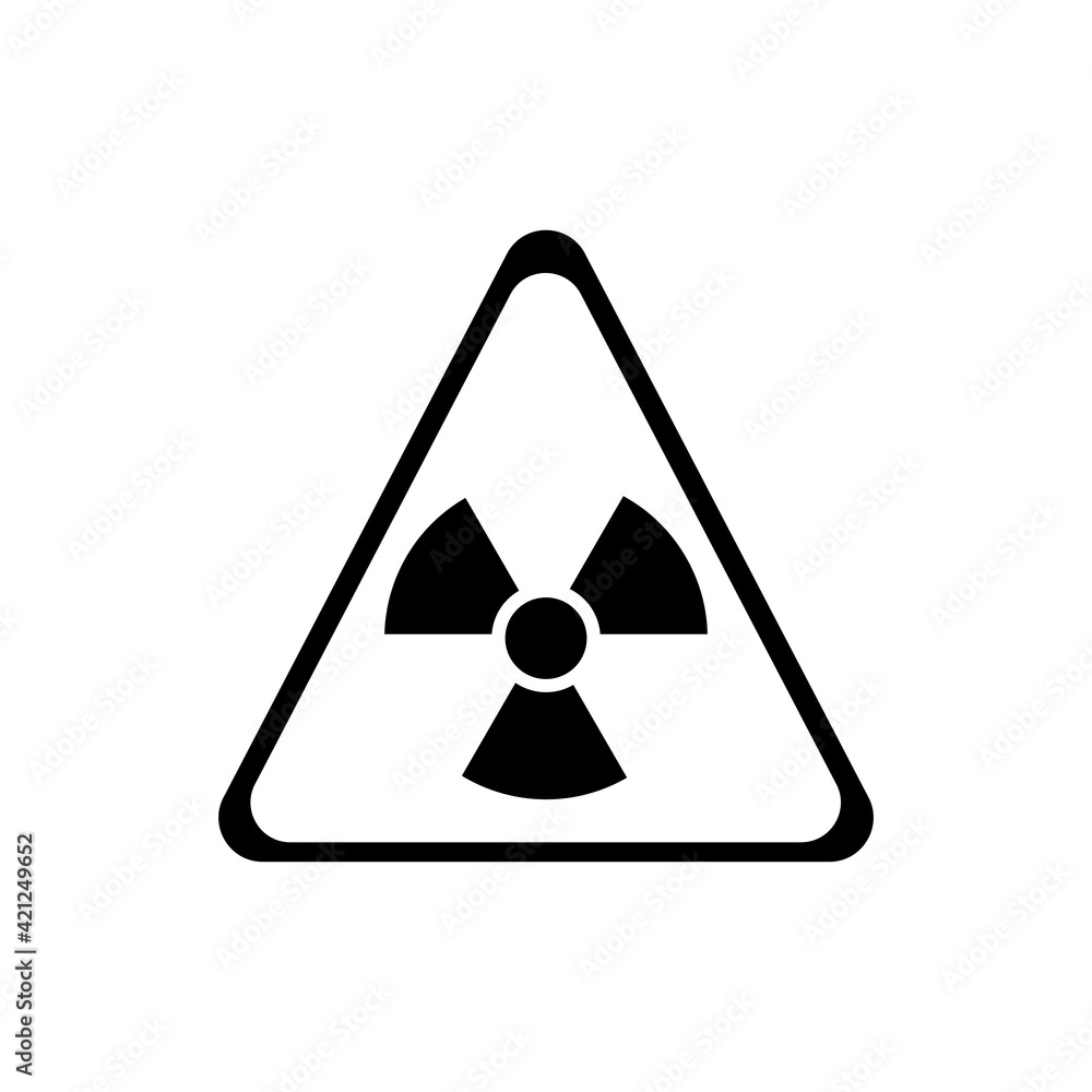 Attention radioactive substances black element. Warning sign. Pictogram for web page, mobile app, promo. UI UX GUI design element Attention radioactive substances black element. Warning sign. Pictogram for web page, mobile app, promo. UI UX GUI design element