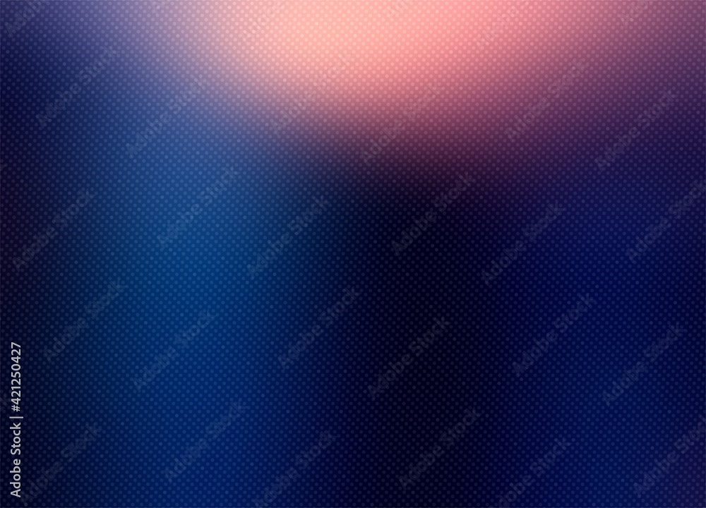 Dark blue gloss metal background decorated pink spotlight on top and subtle dots grid pattern.