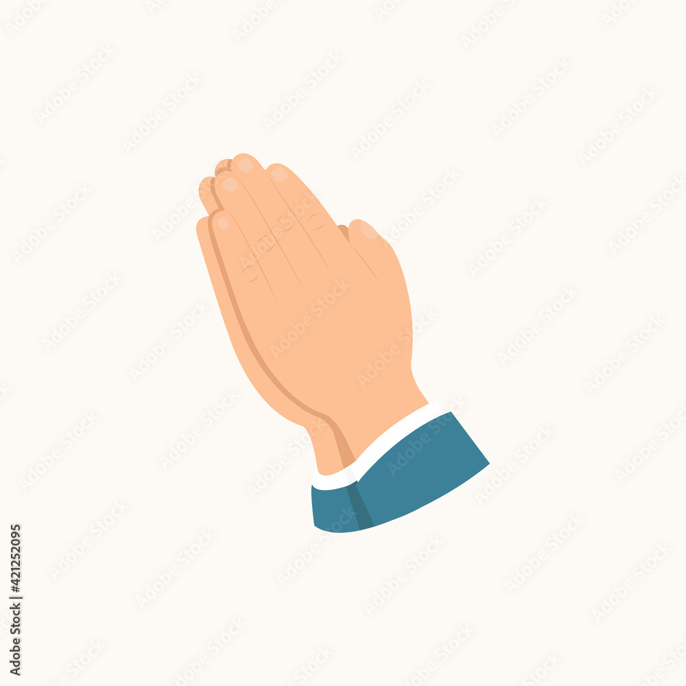 Praying Hands, Power of hope or love and sign of belief. Praying Hands, Power of hope or love and sign of belief.
