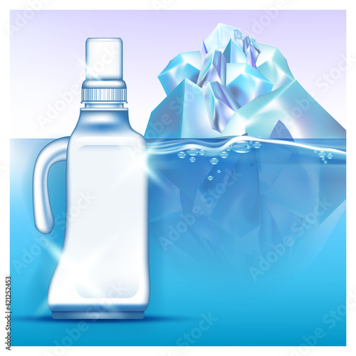 Crystal Freshness Fabric Softener Poster Vector Illustration