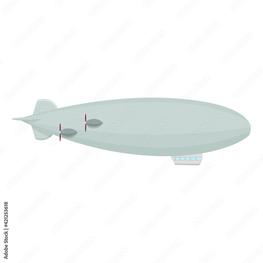 Dirigible vector illustration isolated on a white background Dirigible vector illustration isolated on a white background