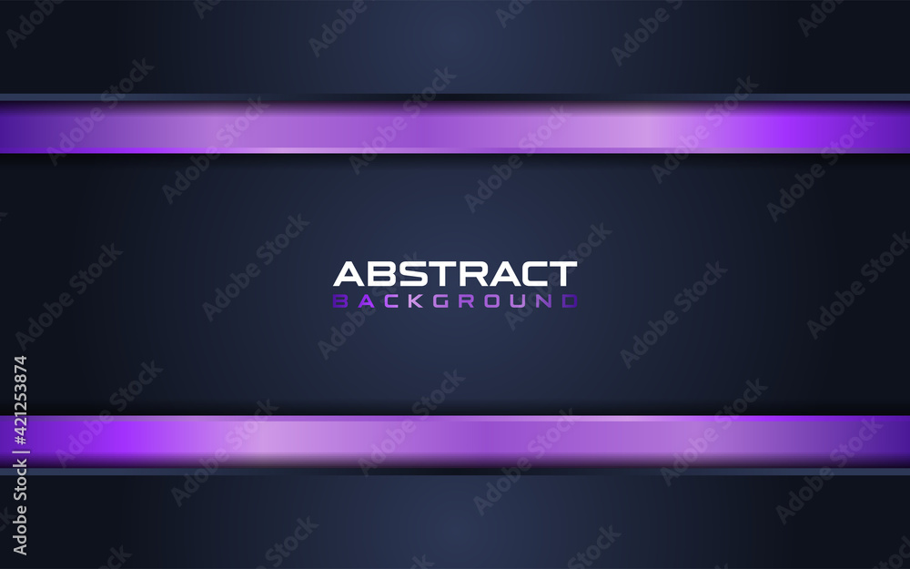 Abstract Dark Blue with Purple Line Combination Background Design. Elegant Modern Background Design.