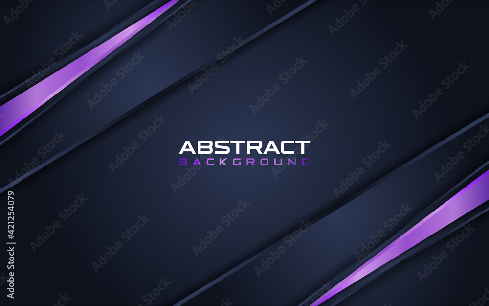 Abstract Dark Blue with Purple Line Combination Background Design. Elegant Modern Background Design.
