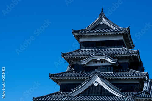 夏の青空と松本城