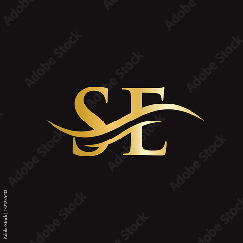 SE Linked Logo for business and company identity. Creative Letter SE Logo Vector