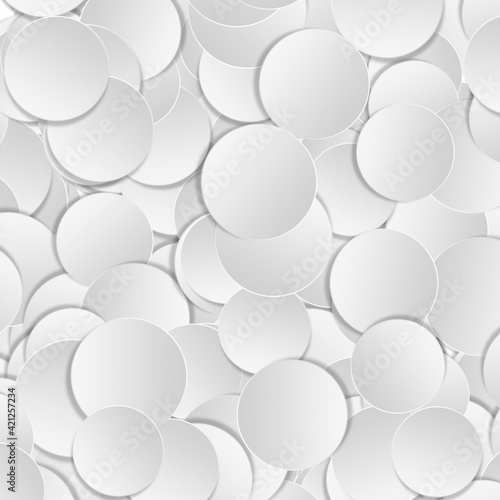 abstract geometric background with plastic white circles
