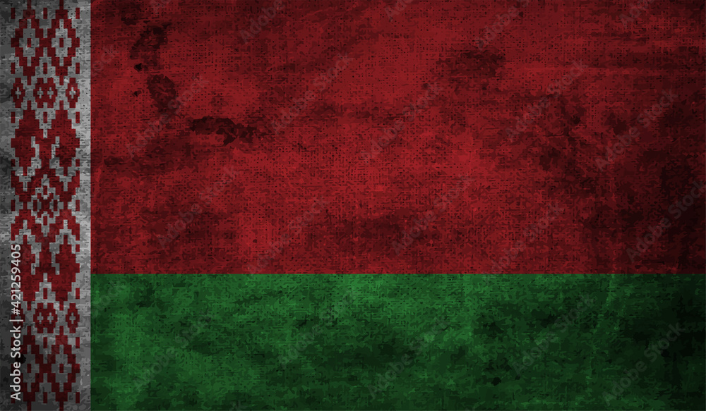 Grunge Belarus flag. Belarus flag with waving grunge texture. Grunge Belarus flag. Belarus flag with waving grunge texture.