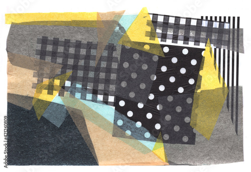 artistic background collage from different texture elements