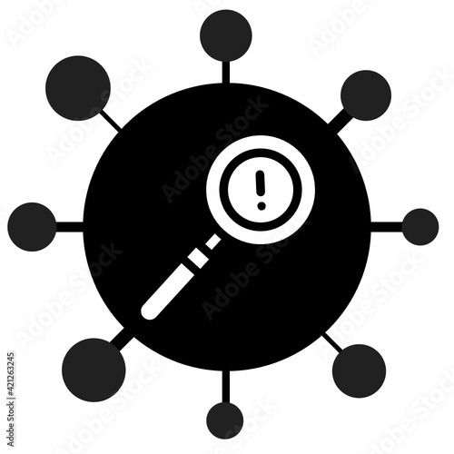 Corona Covid 19 SARS Virus Pandemie Exclamation mark Black and White