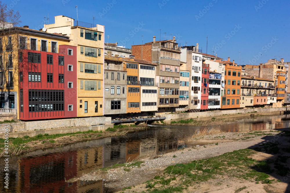River of the City of Girona in Catalonia