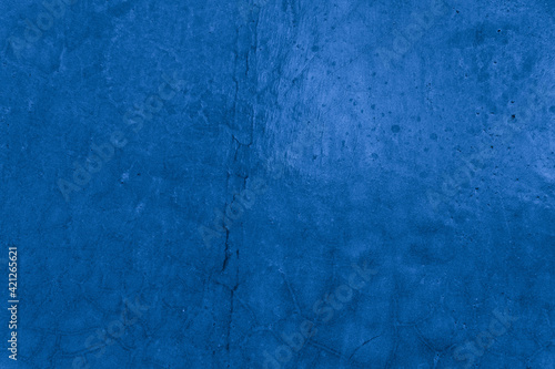 Old wall pattern texture cement blue dark abstract blue color design are light with black gradient background.