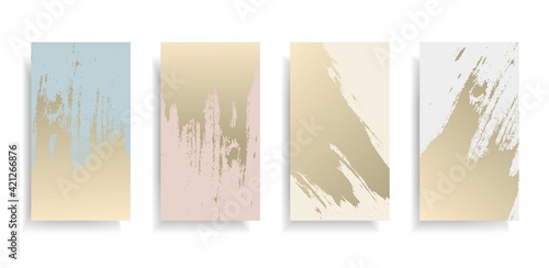 Abstract blue,pink,ivory background with gold grunge patina fashion elegance poster,banner for new collection,special offer,wedding invitation card,advertising promotion flyer.Vector illustration