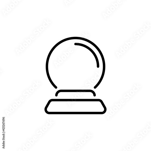 Glass Magic Ball icon in vector. Logotype