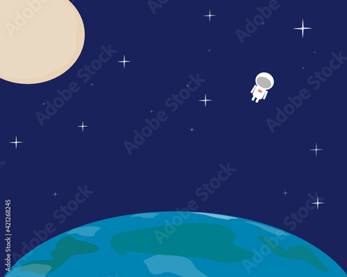 Wallpaper Mural Vector. Planet Earth from space.  Torontodigital.ca