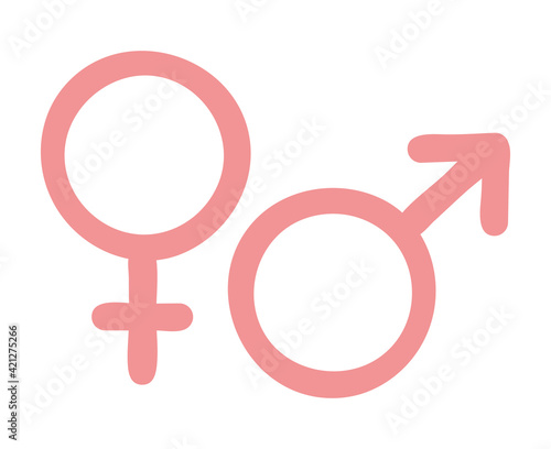 gender symbols isolated