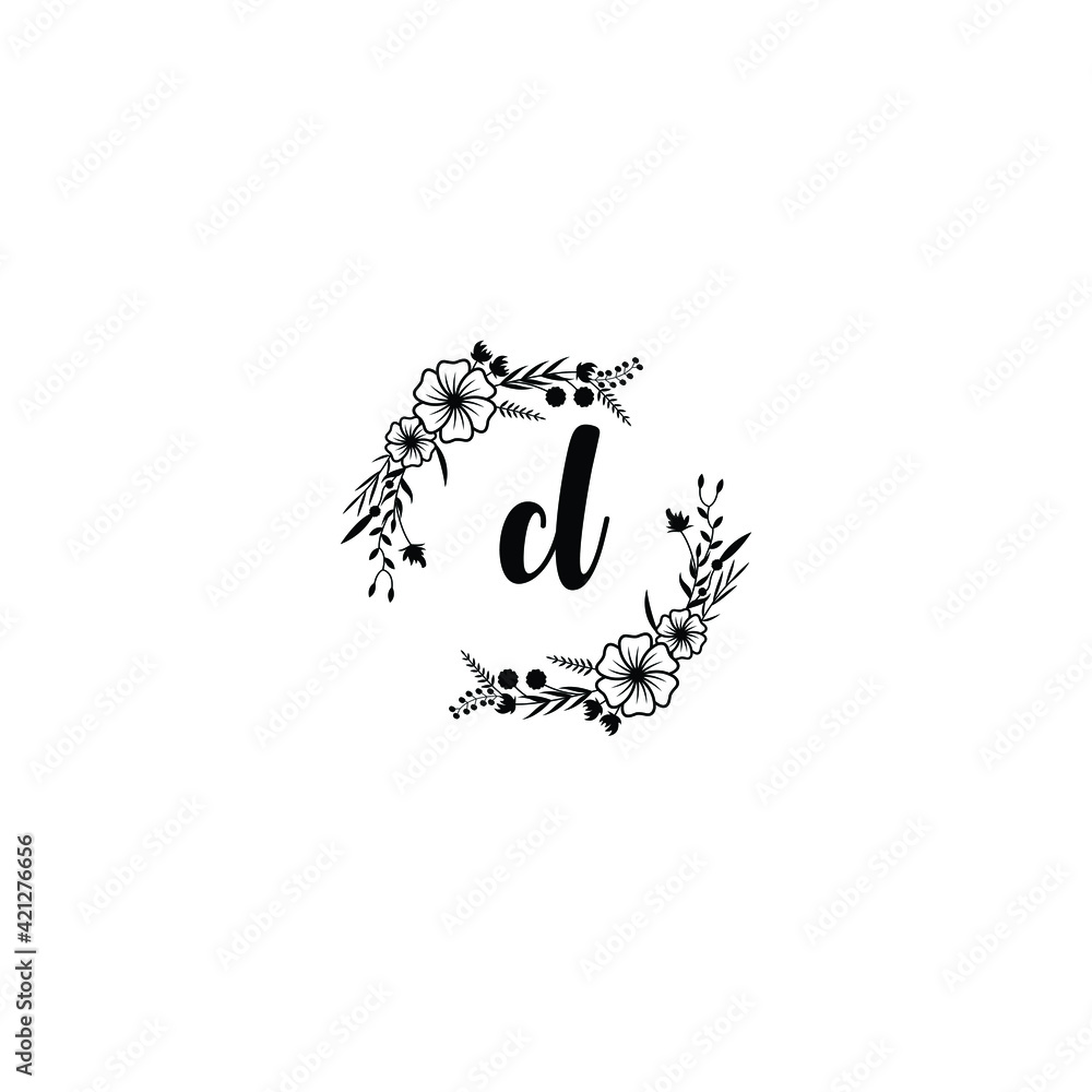 CL initial letters Wedding monogram logos, hand drawn modern minimalistic and frame floral templates CL initial letters Wedding monogram logos, hand drawn modern minimalistic and frame floral templates