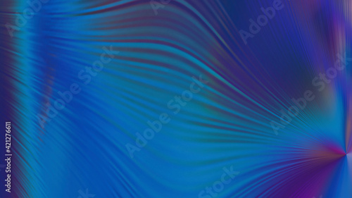 Abstract blue gradient blurred background with rainbow highlights.