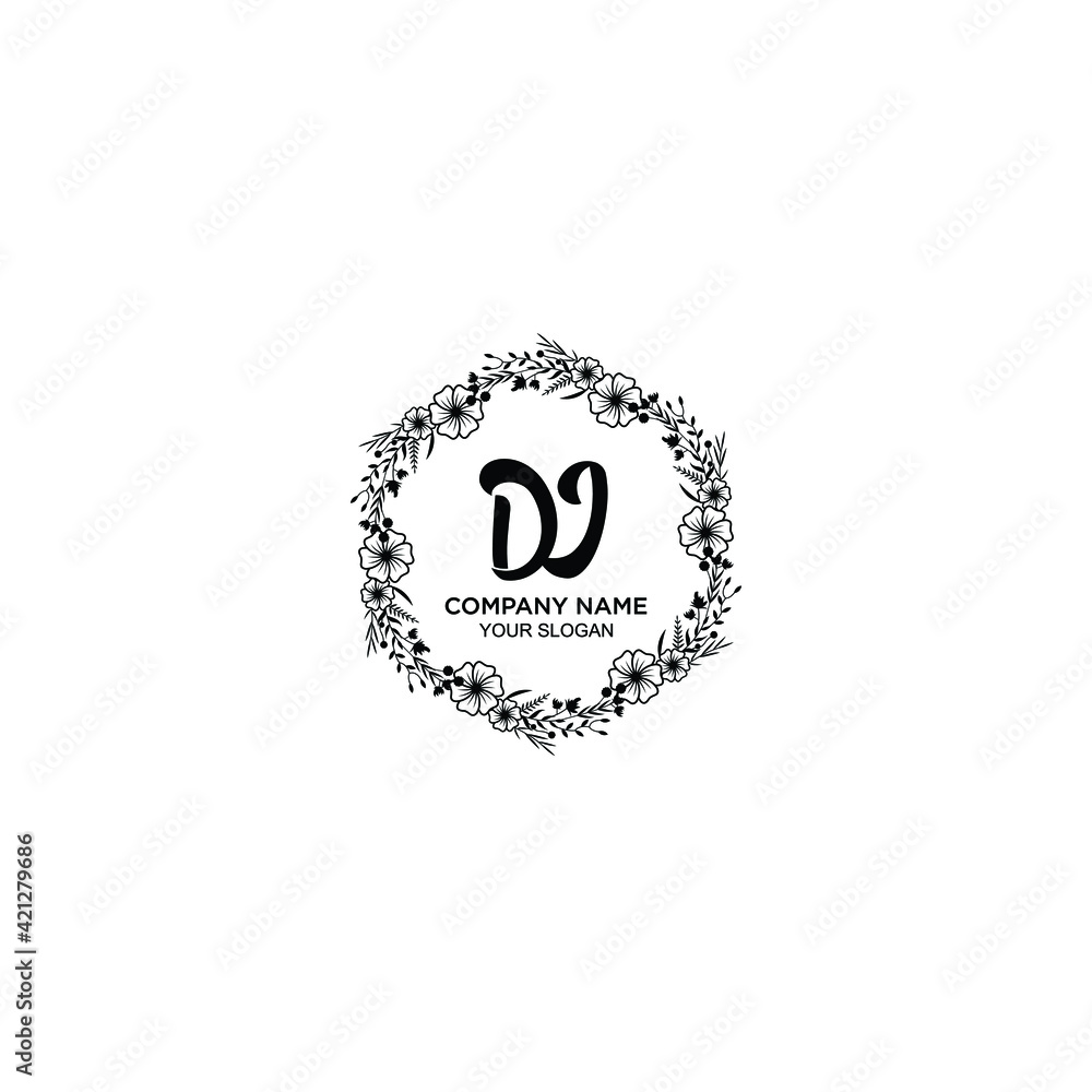 DJ initial letters Wedding monogram logos, hand drawn modern minimalistic and frame floral templates DJ initial letters Wedding monogram logos, hand drawn modern minimalistic and frame floral templates
