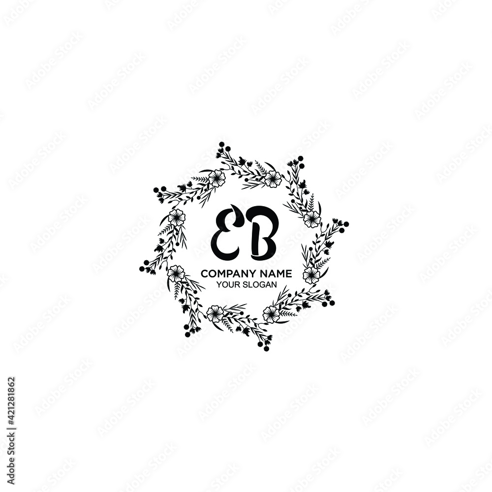 EB initial letters Wedding monogram logos, hand drawn modern minimalistic and frame floral templates EB initial letters Wedding monogram logos, hand drawn modern minimalistic and frame floral templates