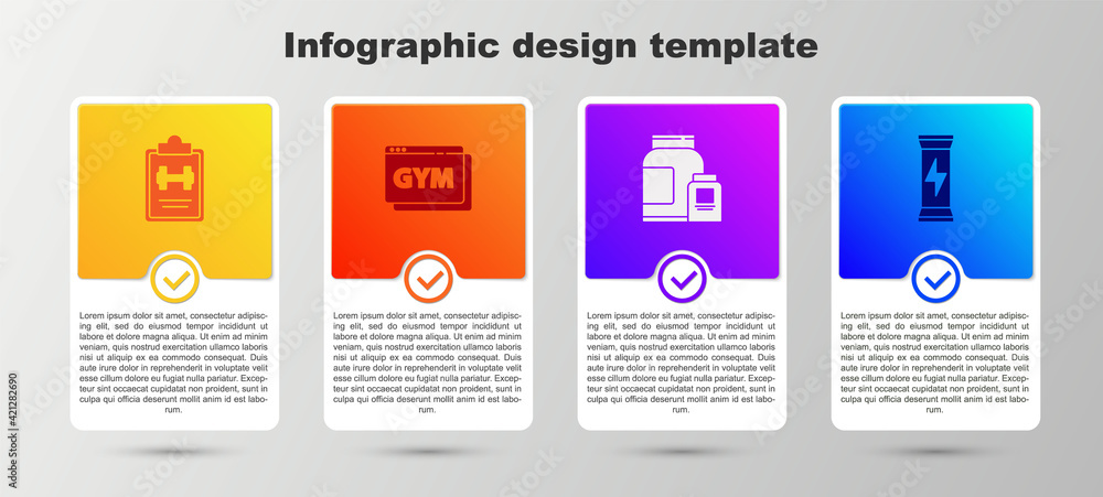 Set Sport training program, Online fitness and, Sports nutrition and . Business infographic template. Vector Set Sport training program, Online fitness and, Sports nutrition and . Business infographic template. Vector