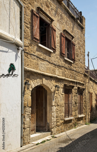 Fototapeta Naklejka Na Ścianę i Meble -  Old street at historical district of Kyrenia. Cyprus