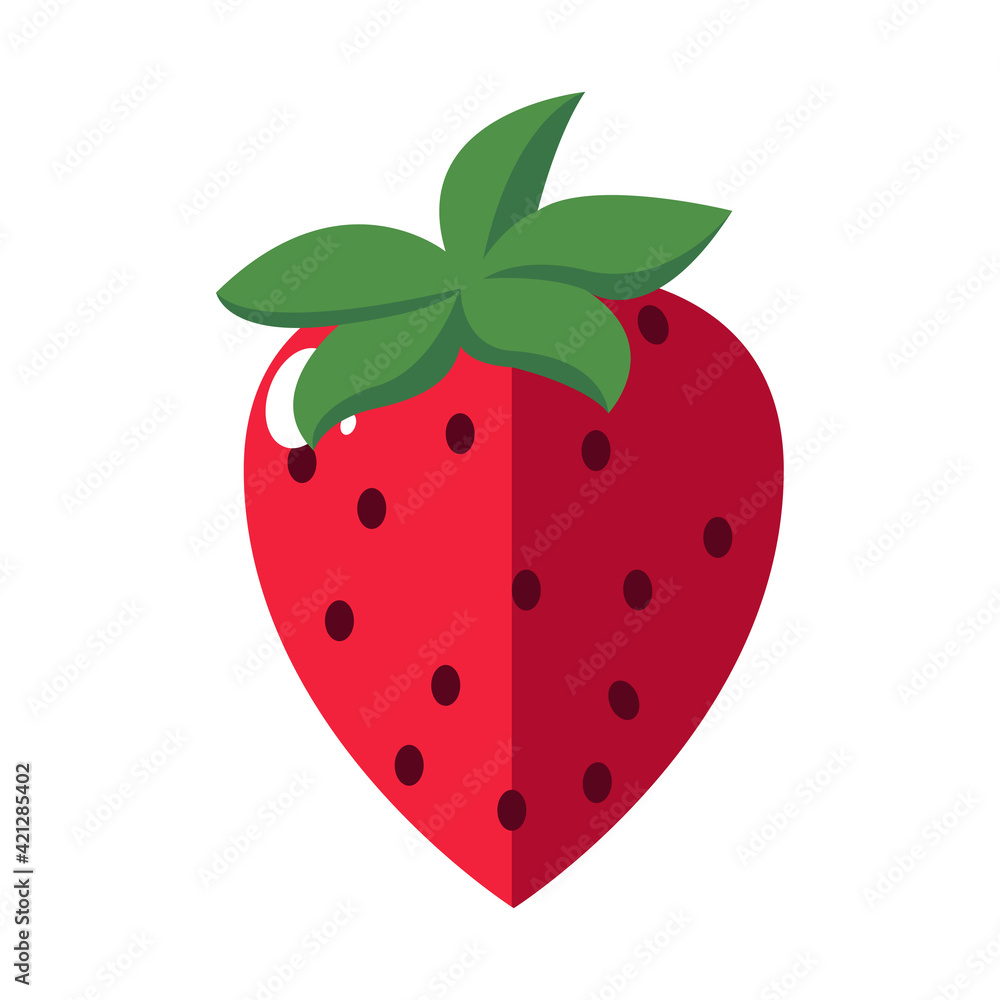 Isolated strawberry icon. Fruit icon - Vector illustration Isolated strawberry icon. Fruit icon - Vector illustration